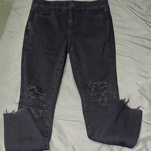 American Eagle black distressed jeans 10R